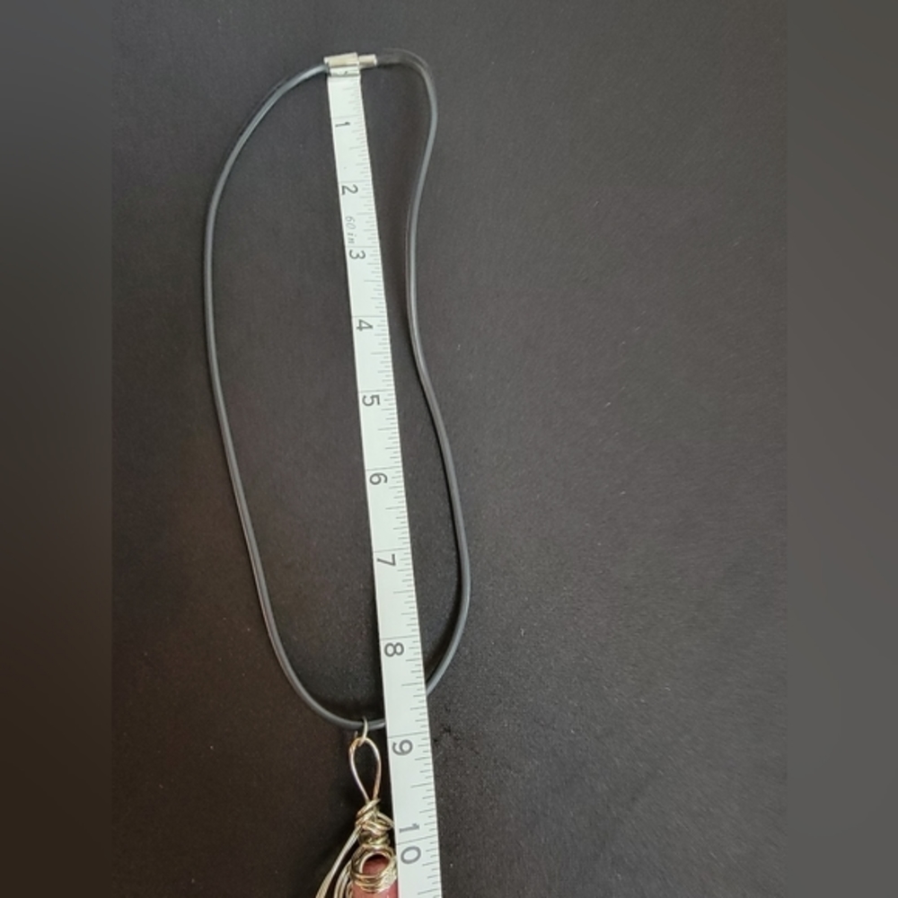 Vintage Handmade Artisan Wire Wrapped‎ Caged Necklace Pendant Bib Choker - Picture 7 of 7